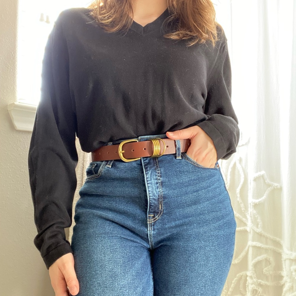 Alfani large vintage fit black sweater